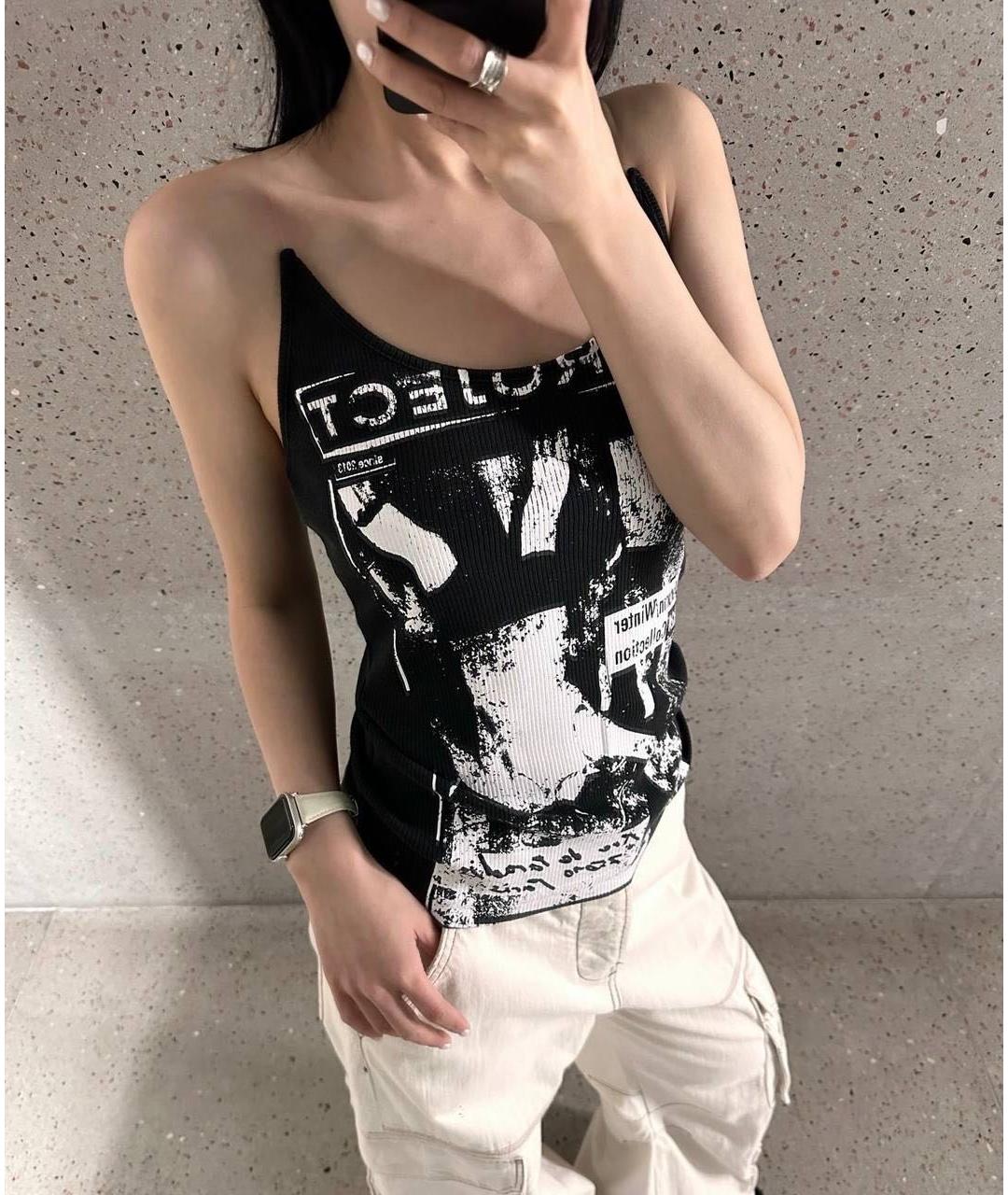 Y/PROJECT Черная хлопковая майка, фото 2