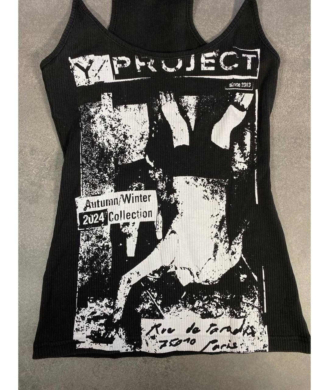 Y/PROJECT Черная хлопковая майка, фото 5