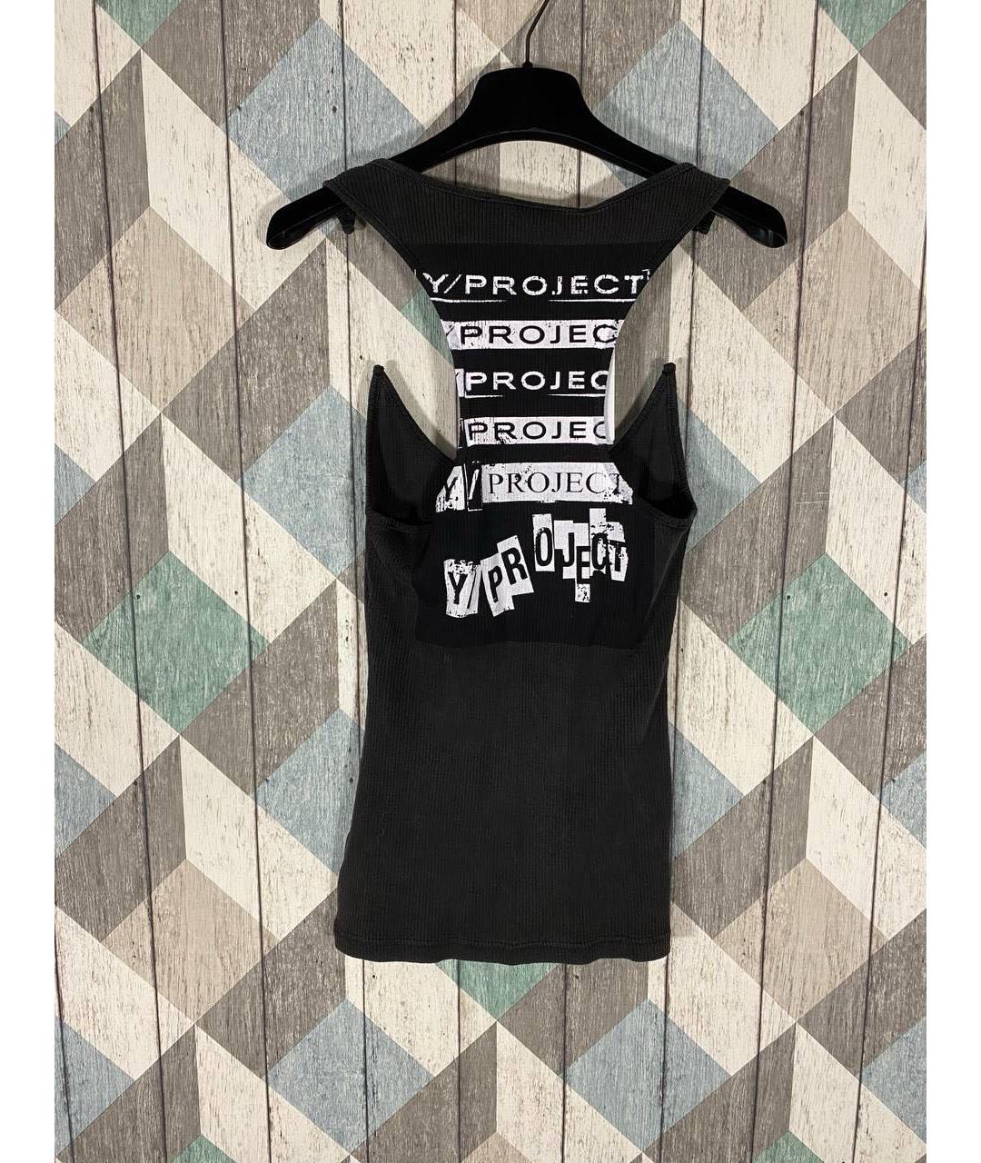 Y/PROJECT Черная хлопковая майка, фото 4