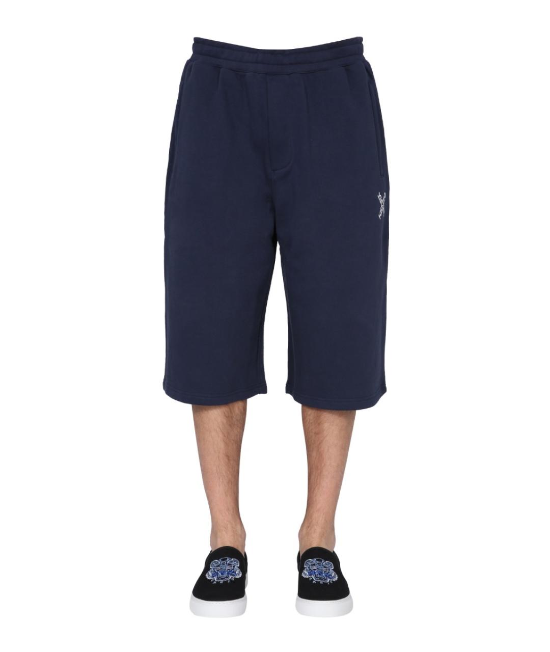 KENZO Синие хлопковые шорты, фото 5