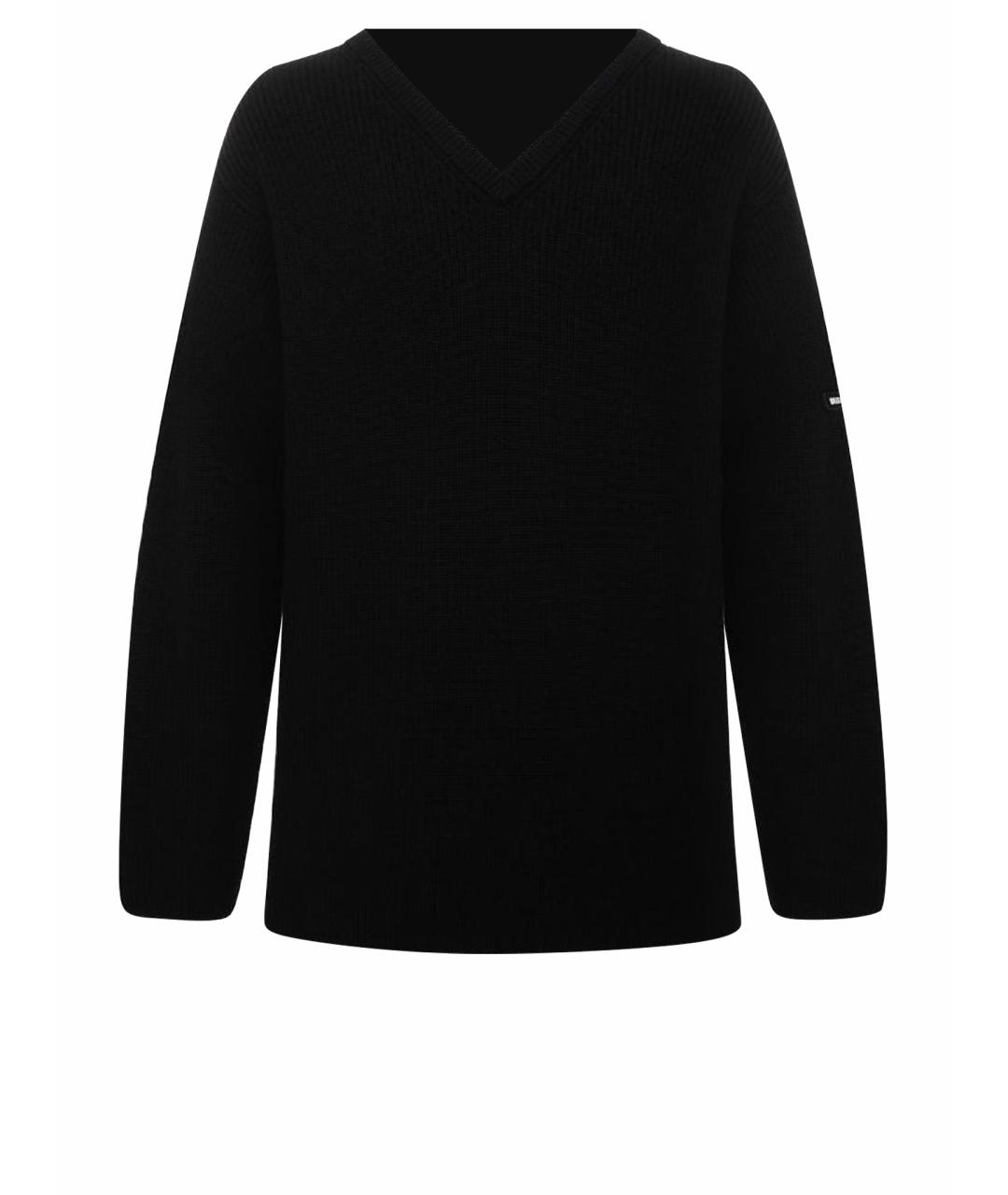 BALENCIAGA Черный хлопко-эластановый джемпер / свитер, фото 1