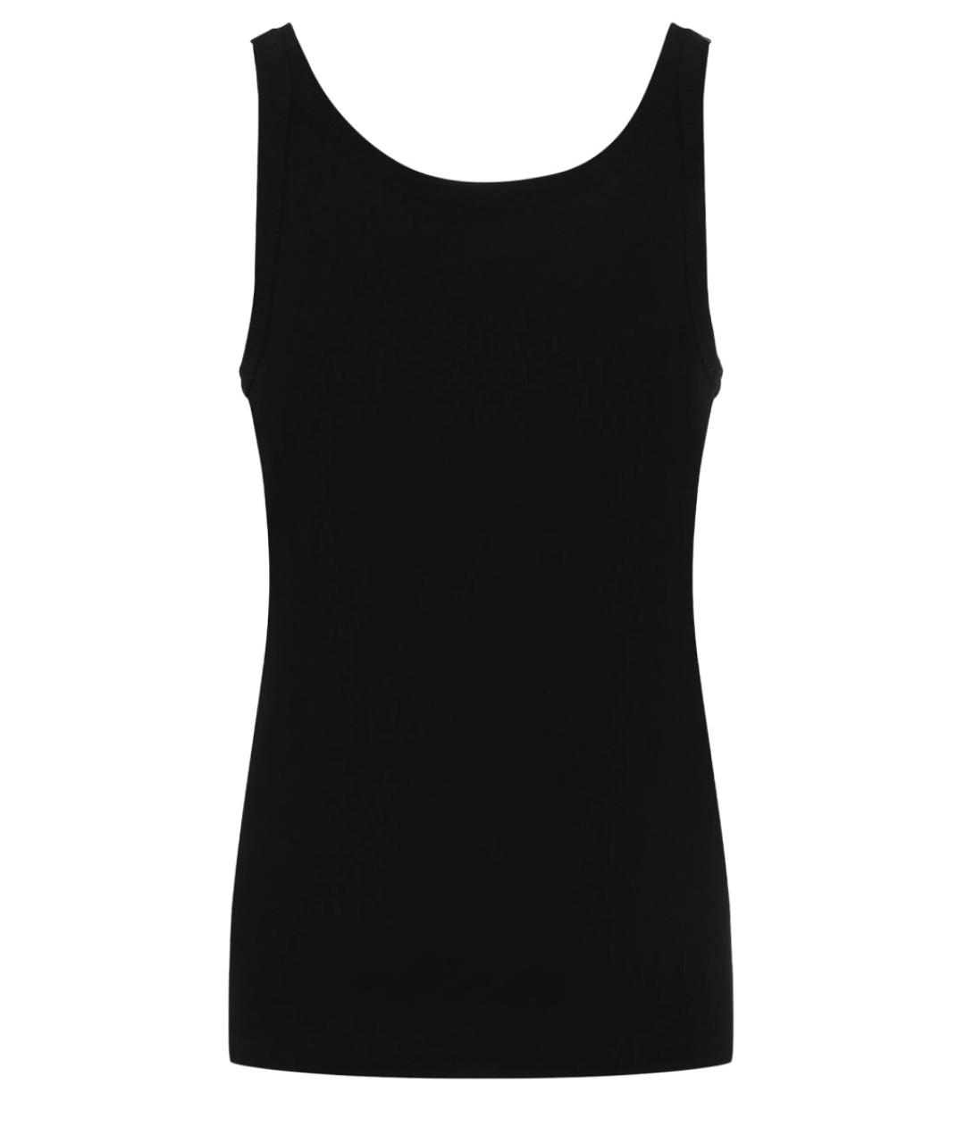 DOLCE&GABBANA Черная хлопковая майка, фото 3