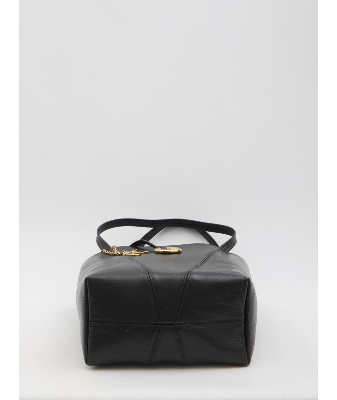 CHLOE Черная кожаная сумка тоут, фото 3