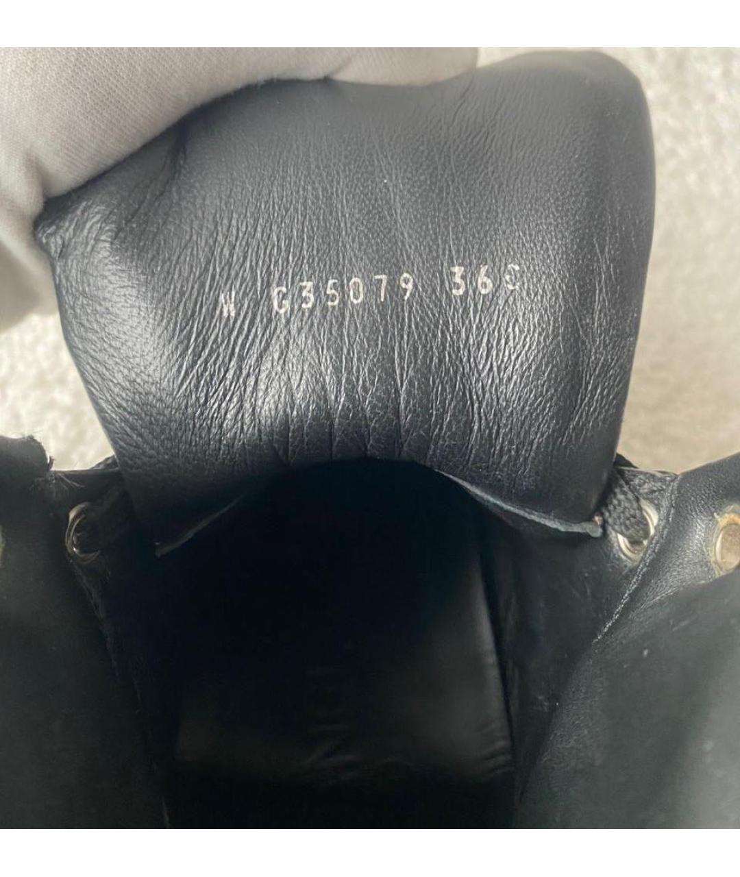 CHANEL BEAUTY Черные кожаные кеды, фото 8