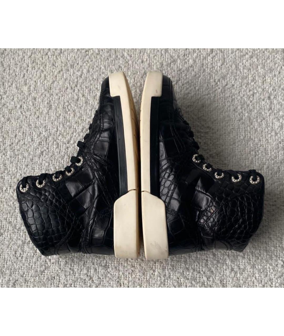 CHANEL BEAUTY Черные кожаные кеды, фото 6