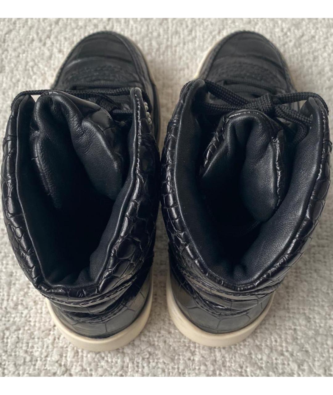 CHANEL BEAUTY Черные кожаные кеды, фото 4