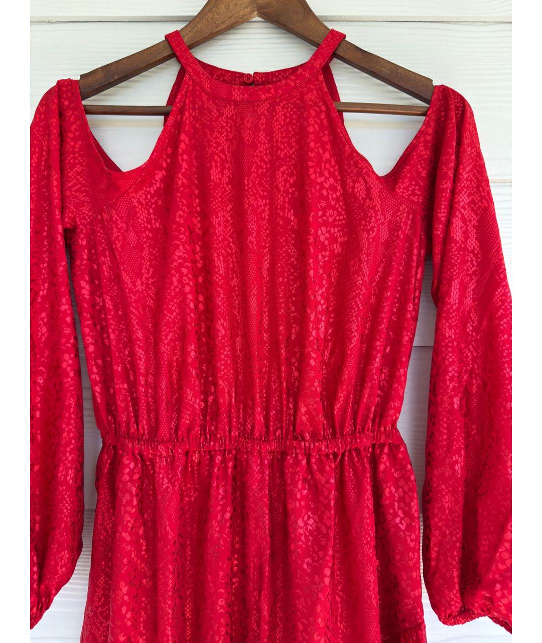 MICHAEL KORS Красное полиэстеровое коктейльное платье, фото 2