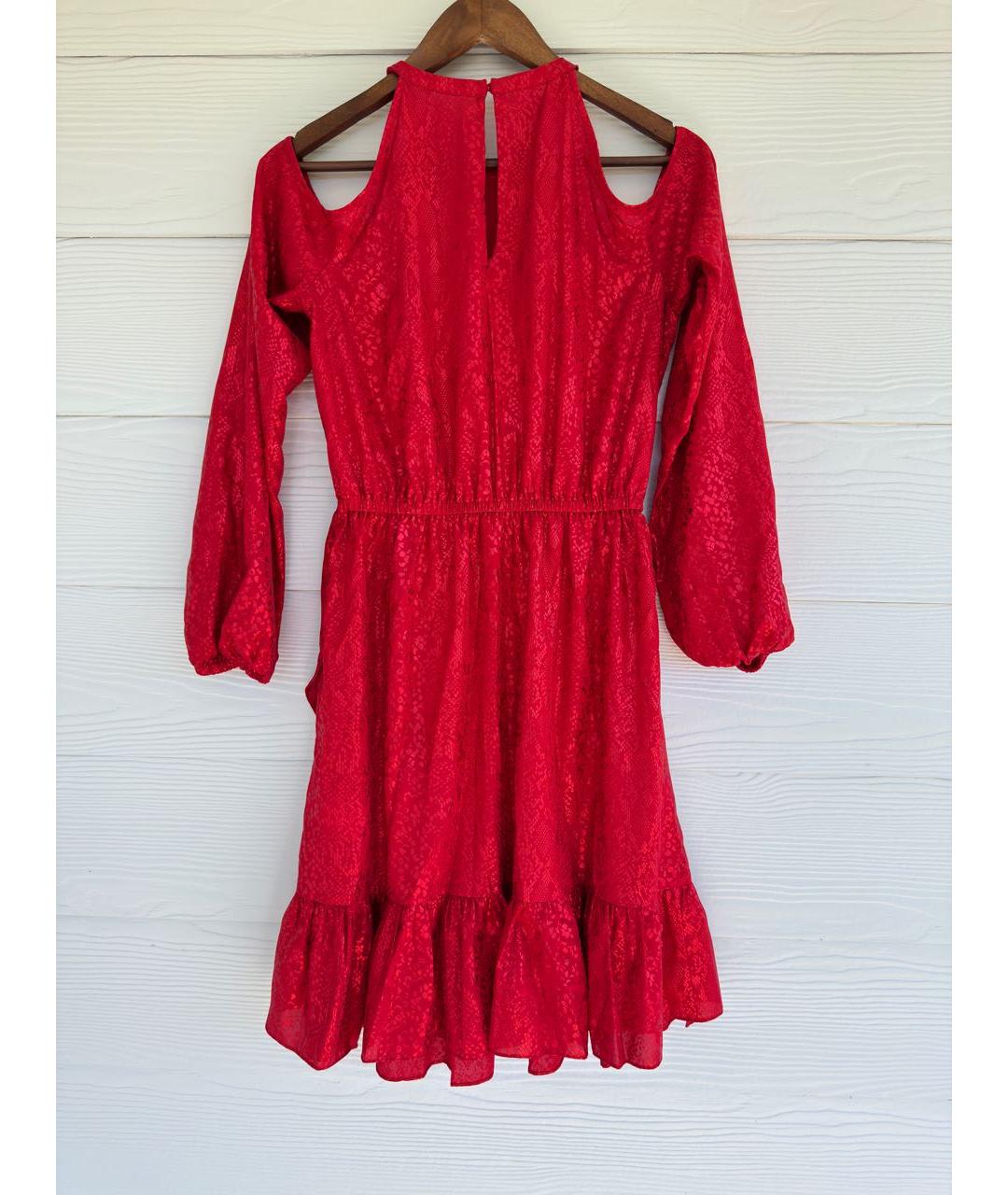 MICHAEL KORS Красное полиэстеровое коктейльное платье, фото 7