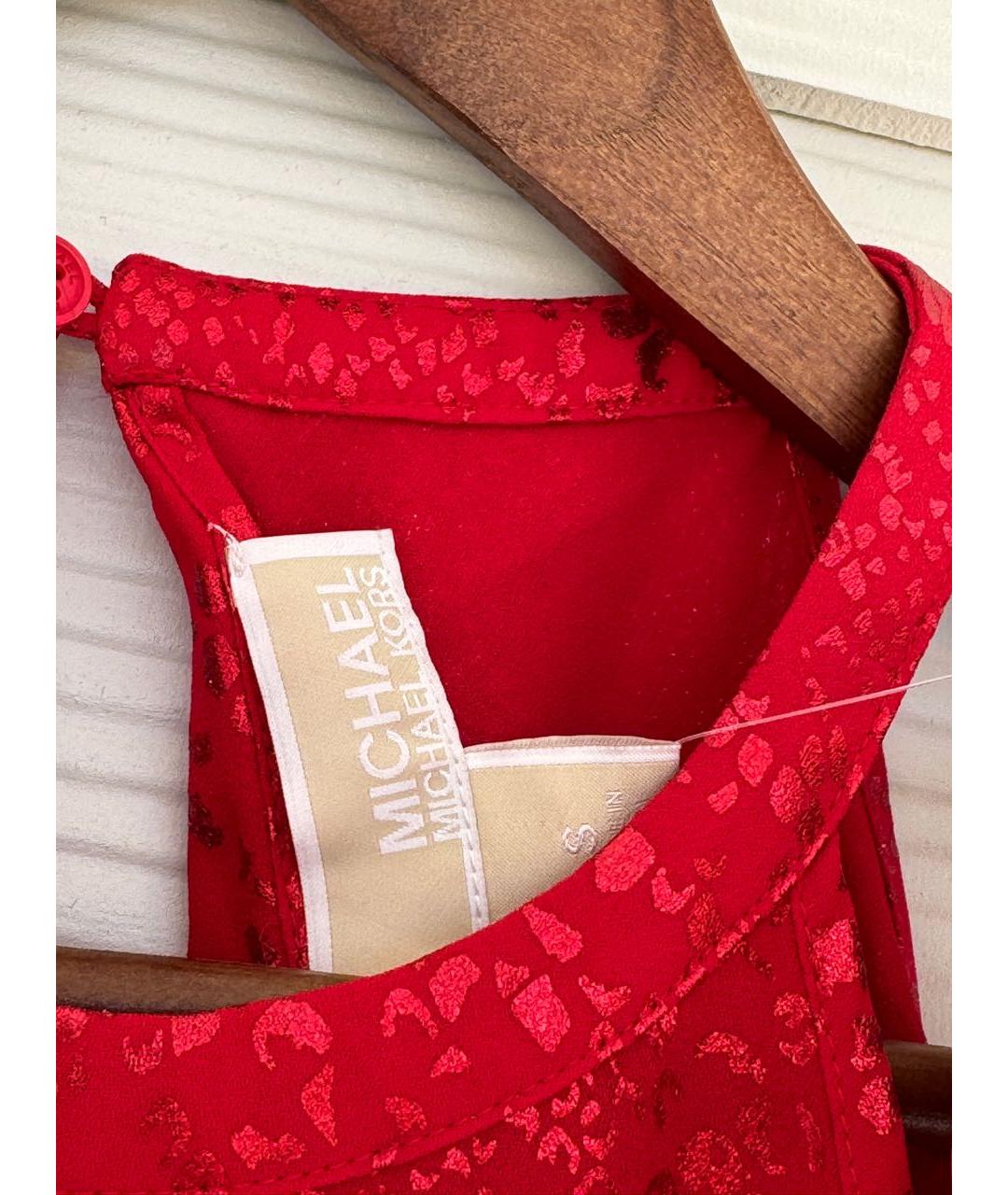 MICHAEL KORS Красное полиэстеровое коктейльное платье, фото 5