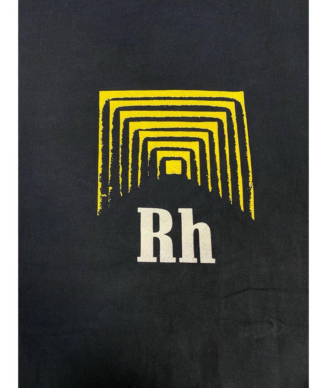 RHUDE Черная хлопковая футболка, фото 3