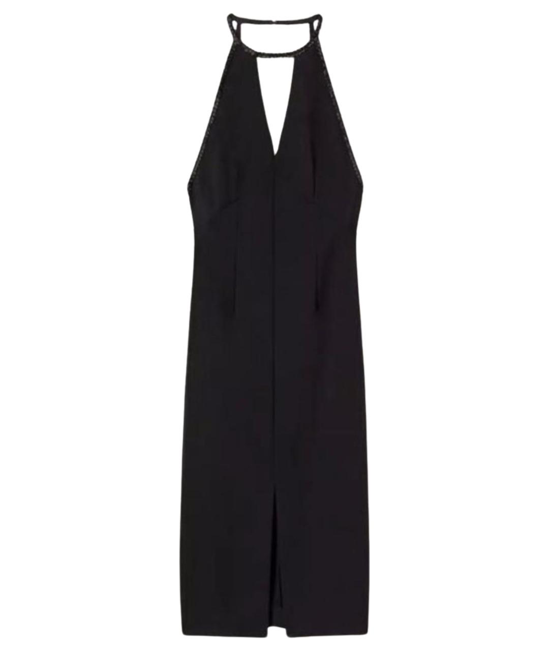 TWIN-SET Черное хлопко-эластановое вечернее платье, фото 1