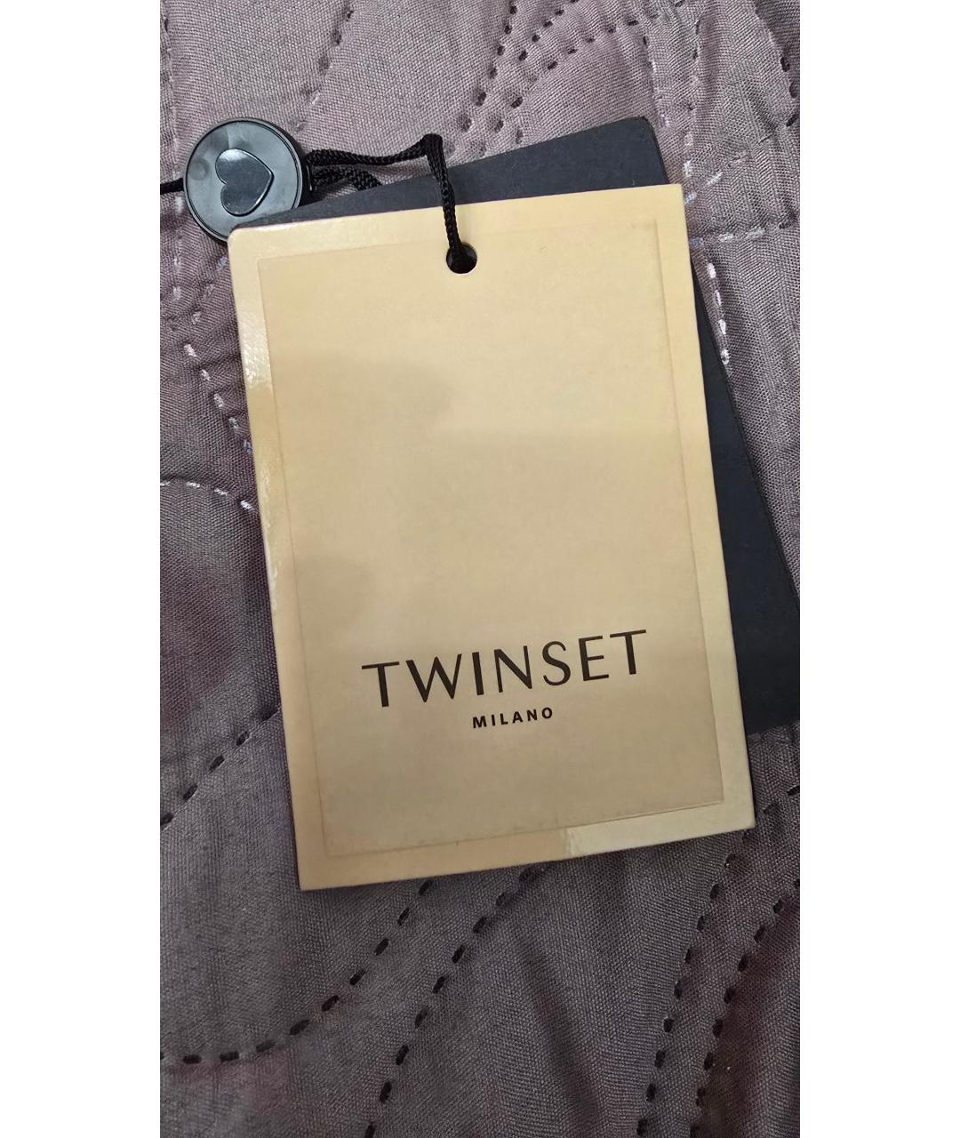 TWIN-SET Черное хлопко-эластановое вечернее платье, фото 6