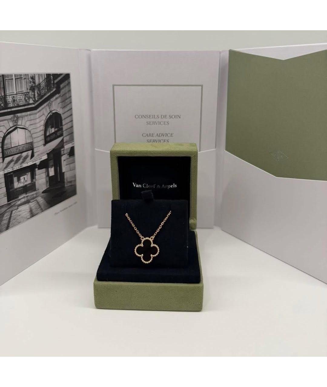 VAN CLEEF & ARPELS Черная подвеска из желтого золота, фото 2