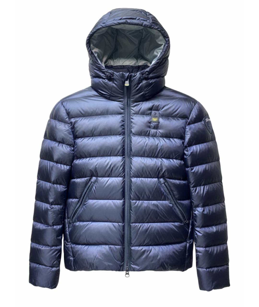 BLAUER Темно-синий полиамидовый пуховик, фото 1