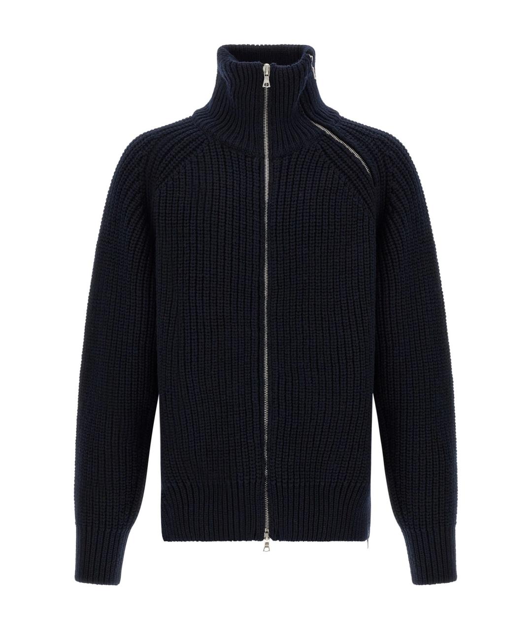 DRIES VAN NOTEN Синий шерстяной кардиган, фото 1