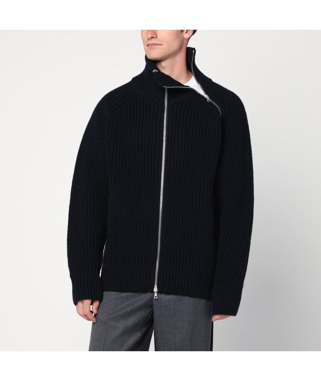 DRIES VAN NOTEN Синий шерстяной кардиган, фото 2