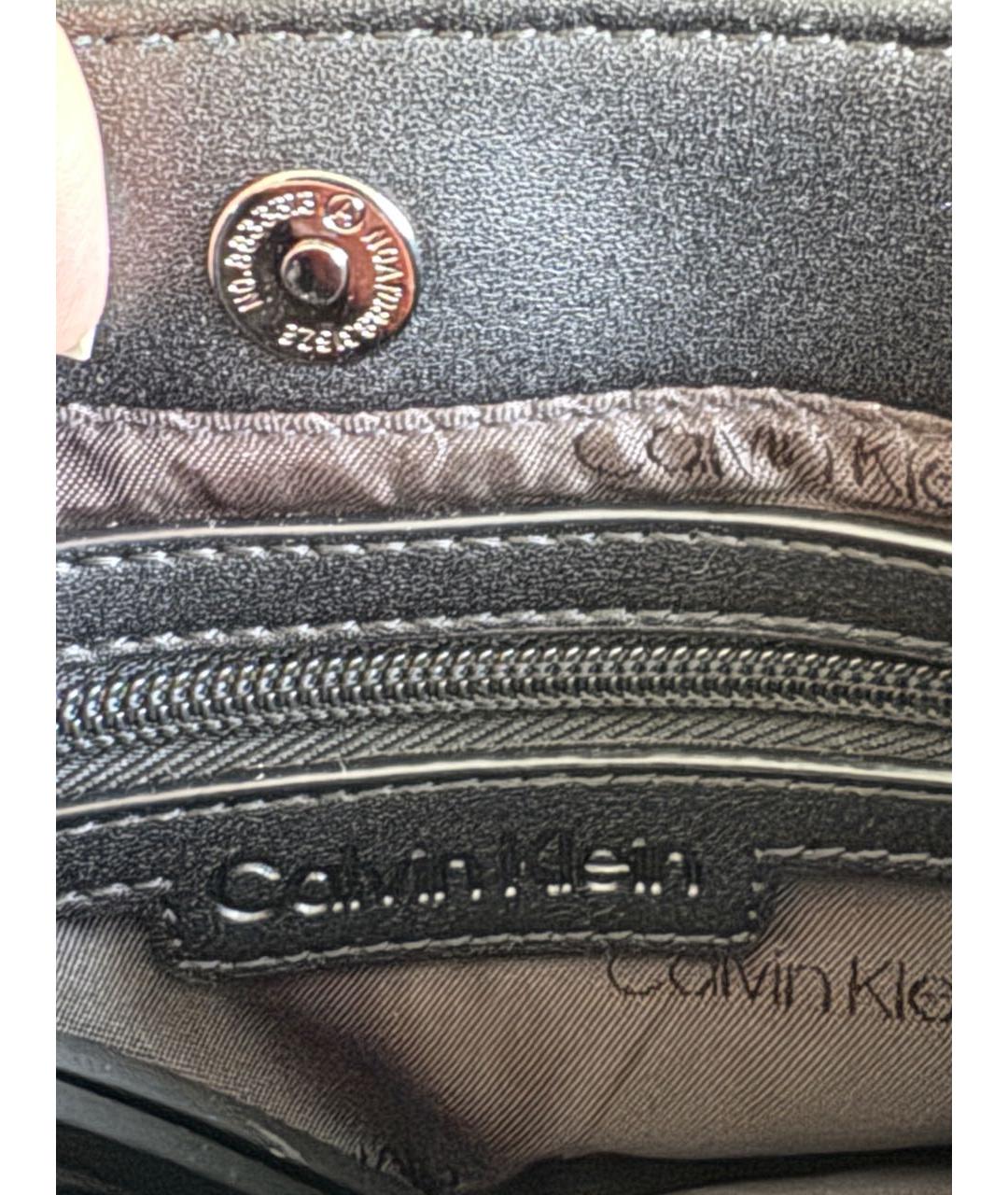 CALVIN KLEIN Серебряная сумка через плечо из искусственной кожи, фото 7