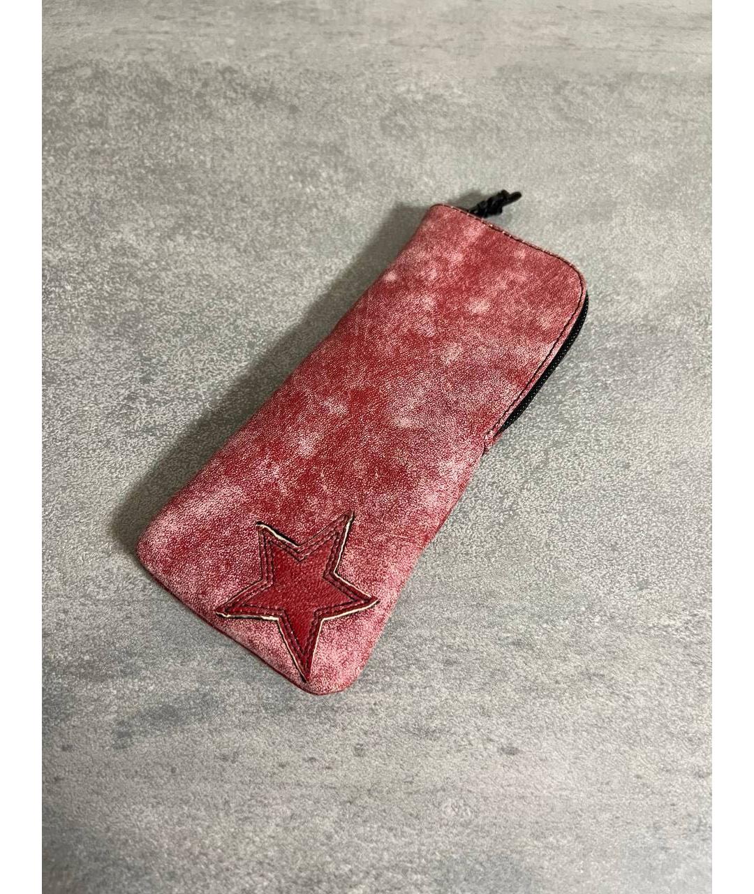 CHROME HEARTS Красный кожаный кошелек, фото 5