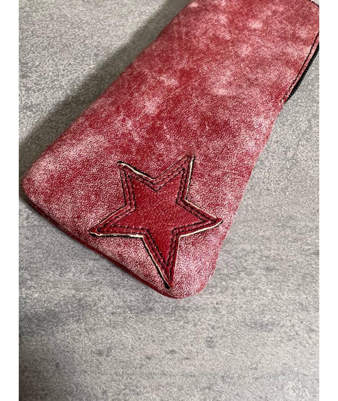 CHROME HEARTS Красный кожаный кошелек, фото 3