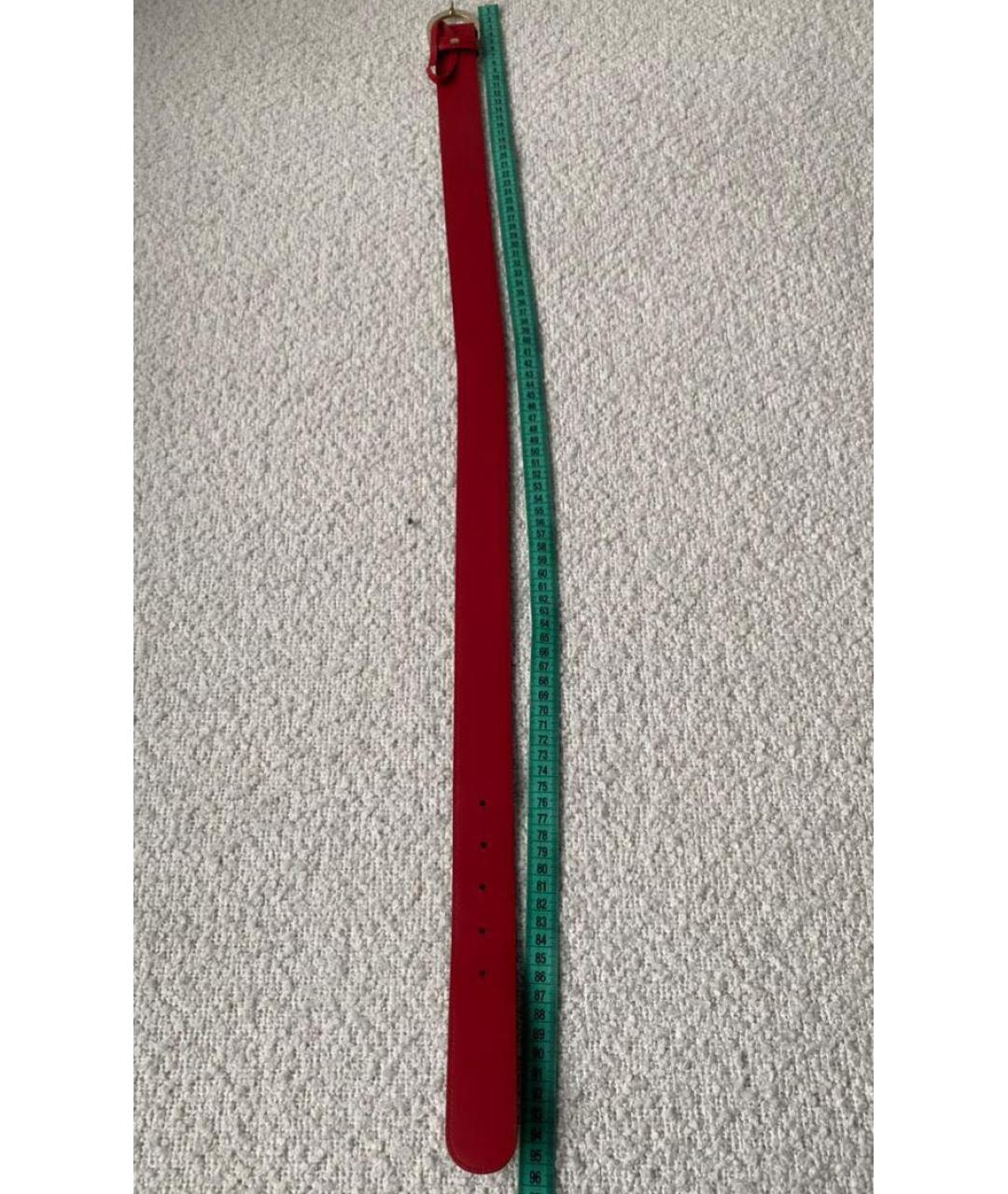 GUCCI Красный кожаный ремень, фото 7