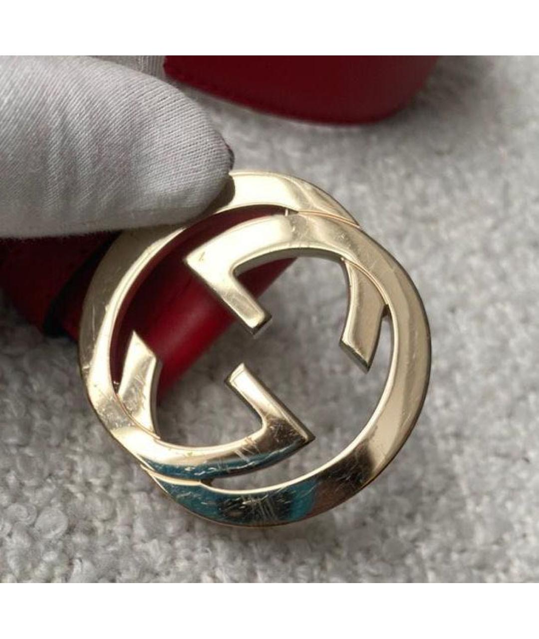 GUCCI Красный кожаный ремень, фото 8