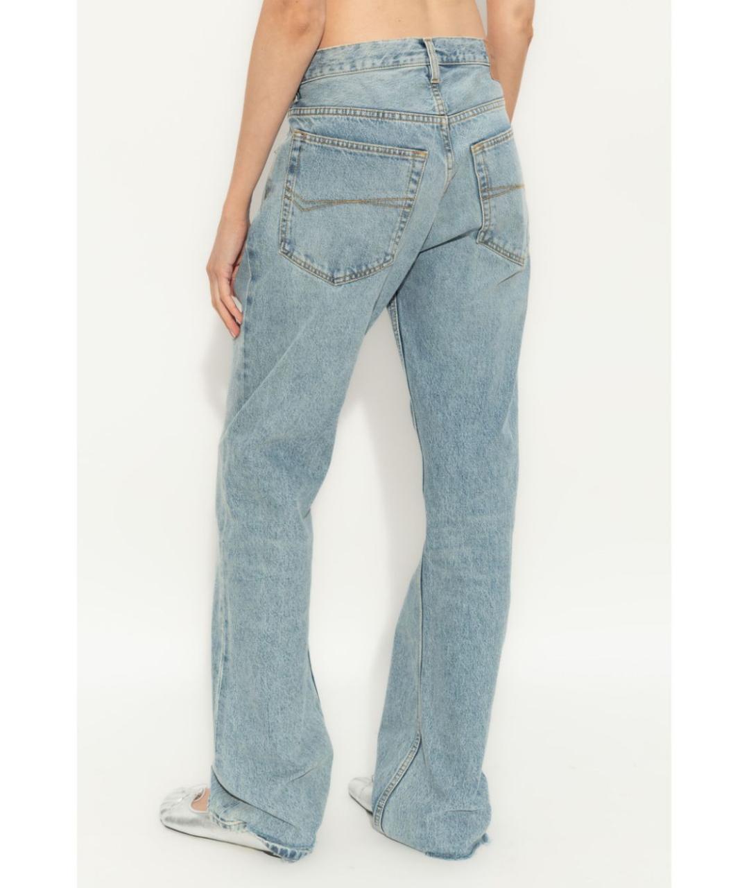 BALENCIAGA Синие хлопковые прямые джинсы, фото 3