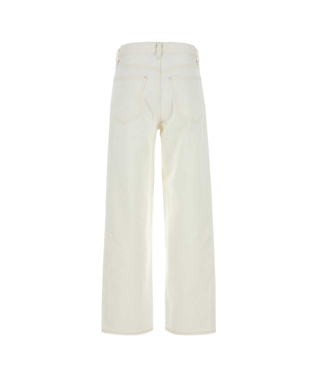 AGOLDE Белые хлопковые прямые джинсы, фото 2