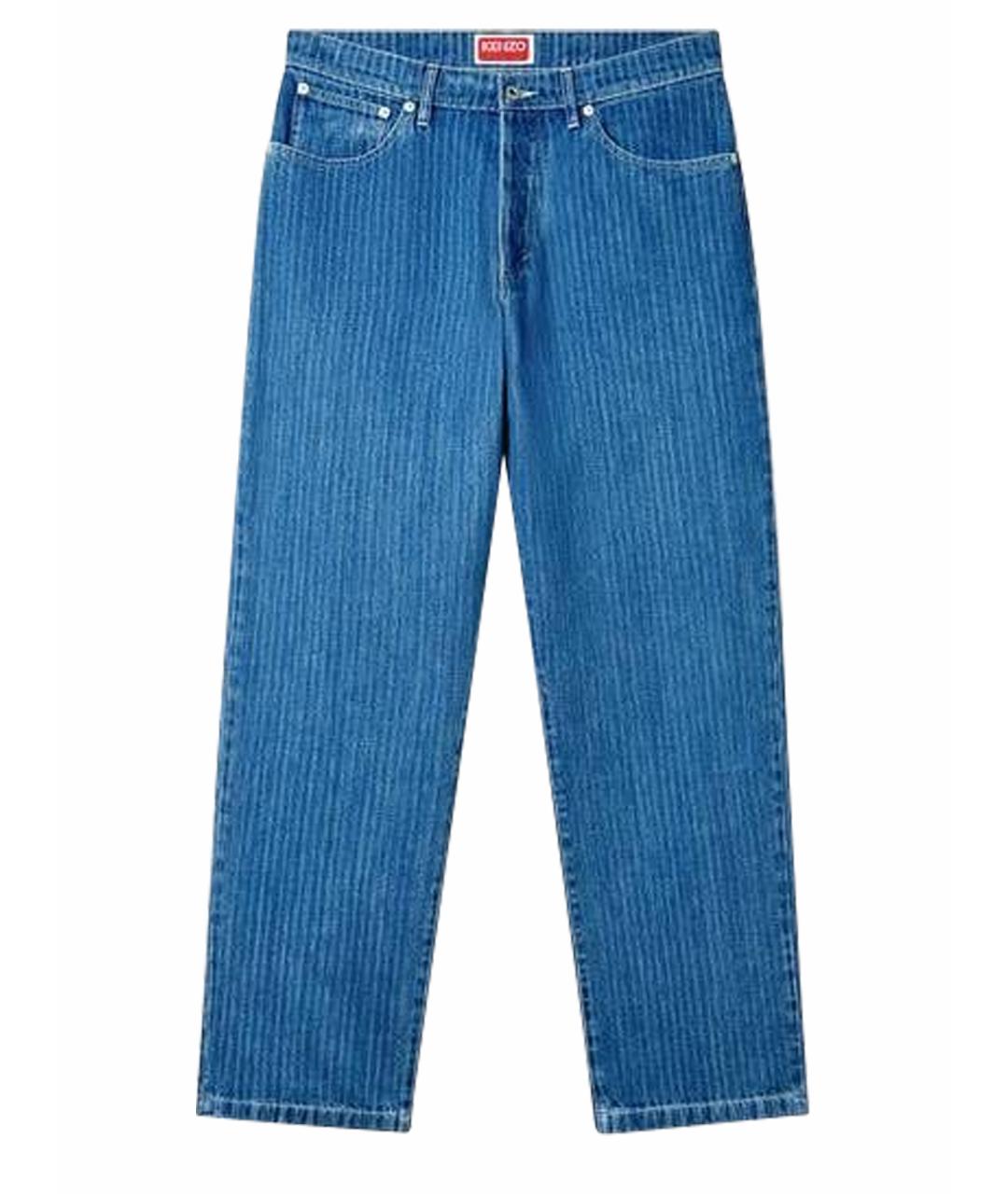KENZO Синие хлопковые прямые джинсы, фото 1