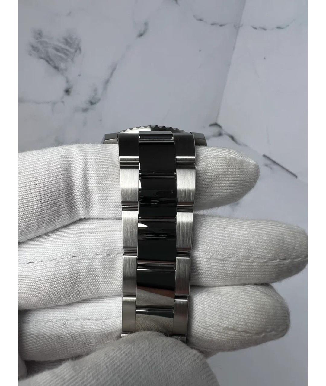 ROLEX Черные металлические часы, фото 6