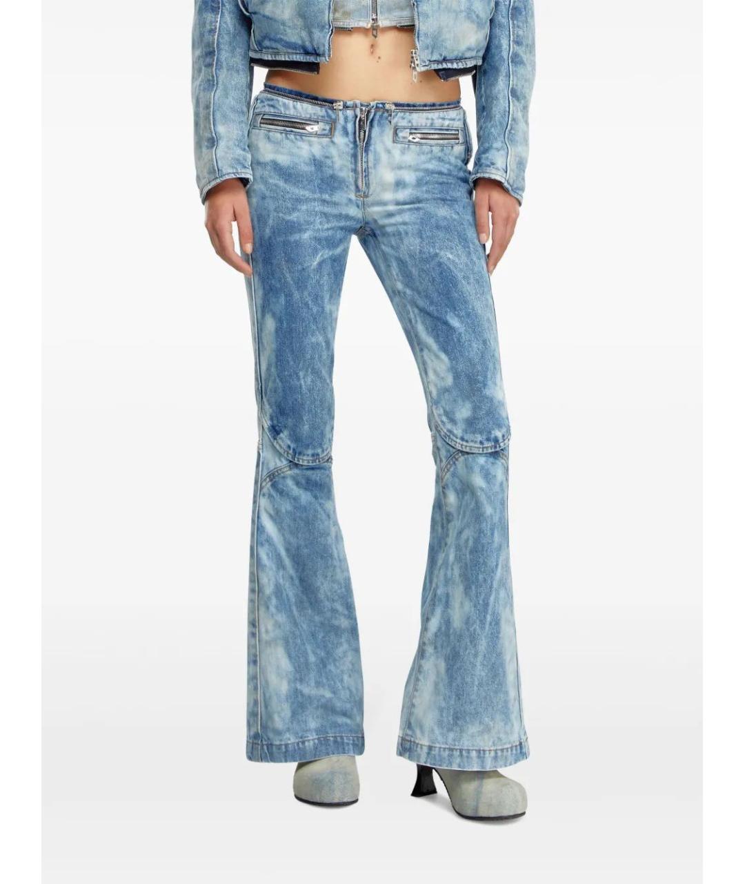 DIESEL Синие хлопковые прямые джинсы, фото 3