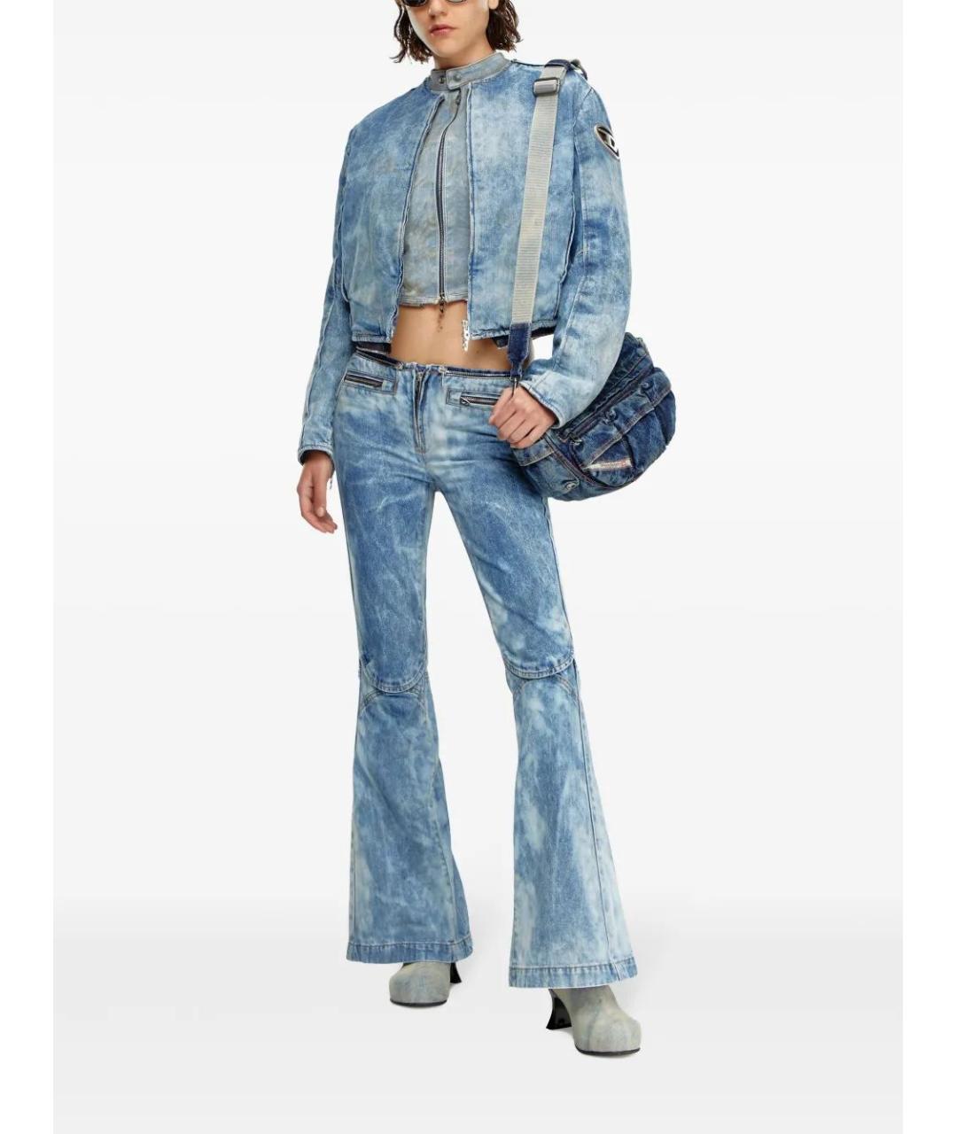 DIESEL Синие хлопковые прямые джинсы, фото 2