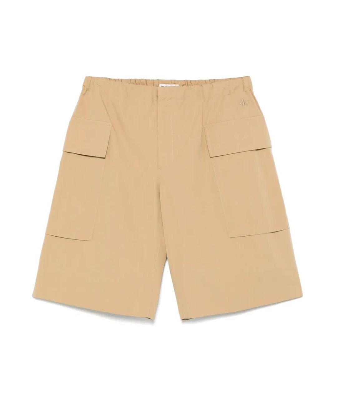 JIL SANDER Бежевые хлопковые шорты, фото 1