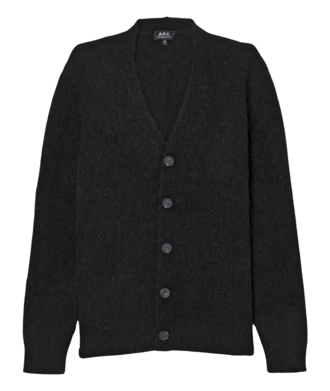 A.P.C. Черный кардиган, фото 1