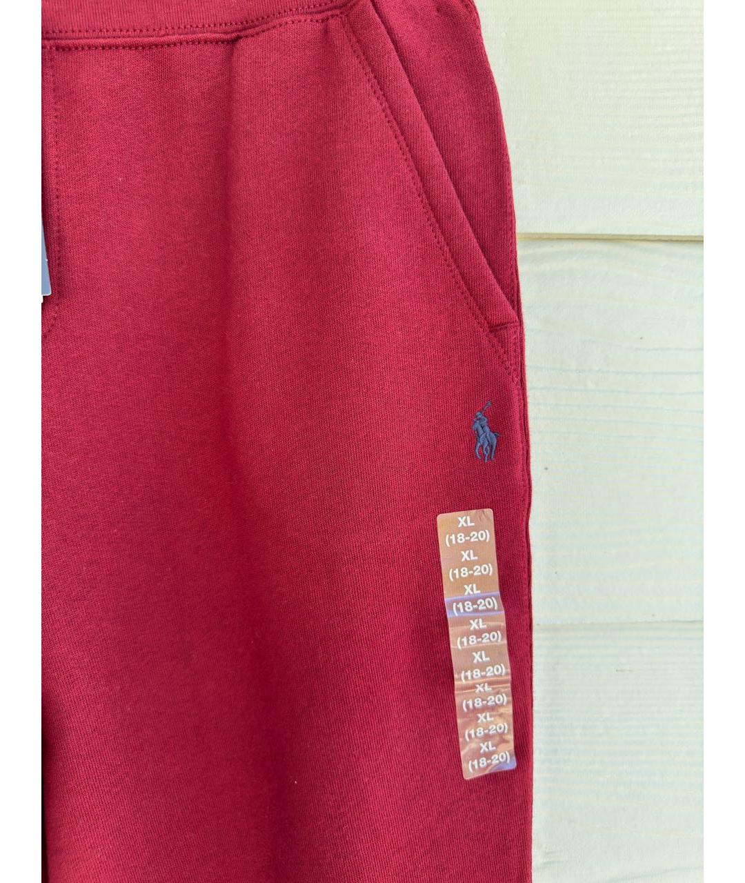 POLO RALPH LAUREN Бордовые хлопковые брюки и шорты, фото 4