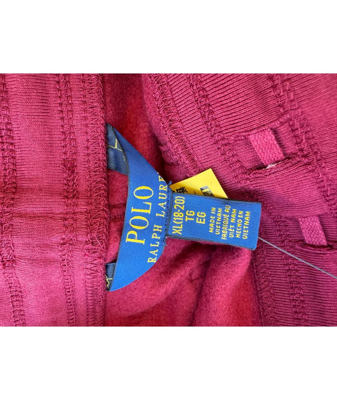 POLO RALPH LAUREN Бордовые хлопковые брюки и шорты, фото 7