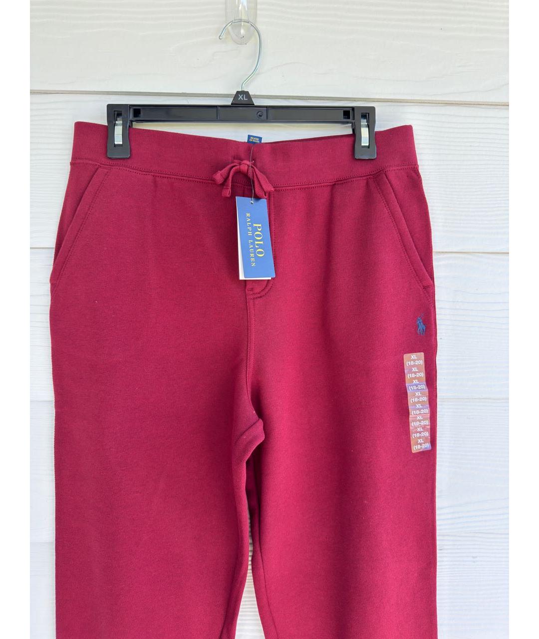 POLO RALPH LAUREN Бордовые хлопковые брюки и шорты, фото 2