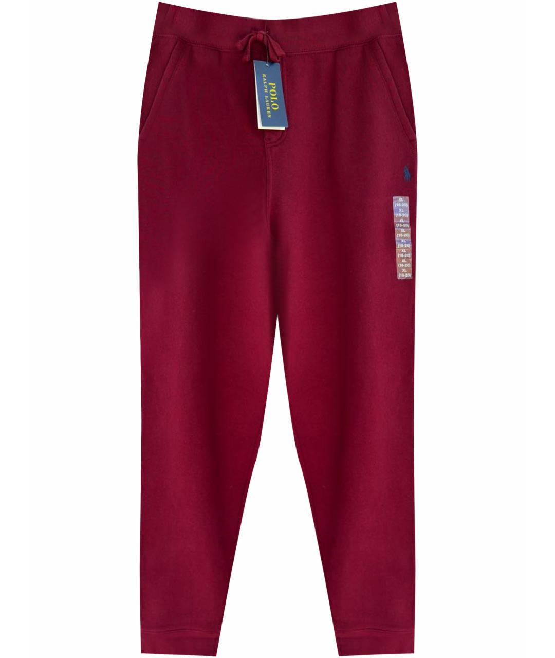 POLO RALPH LAUREN Бордовые хлопковые брюки и шорты, фото 1