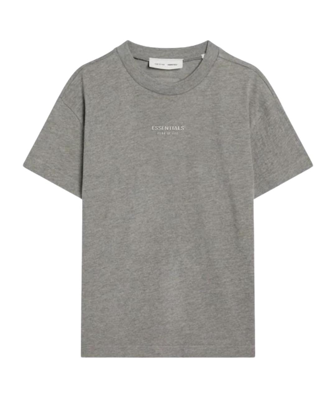 FEAR OF GOD ESSENTIALS Серая хлопковая футболка, фото 1