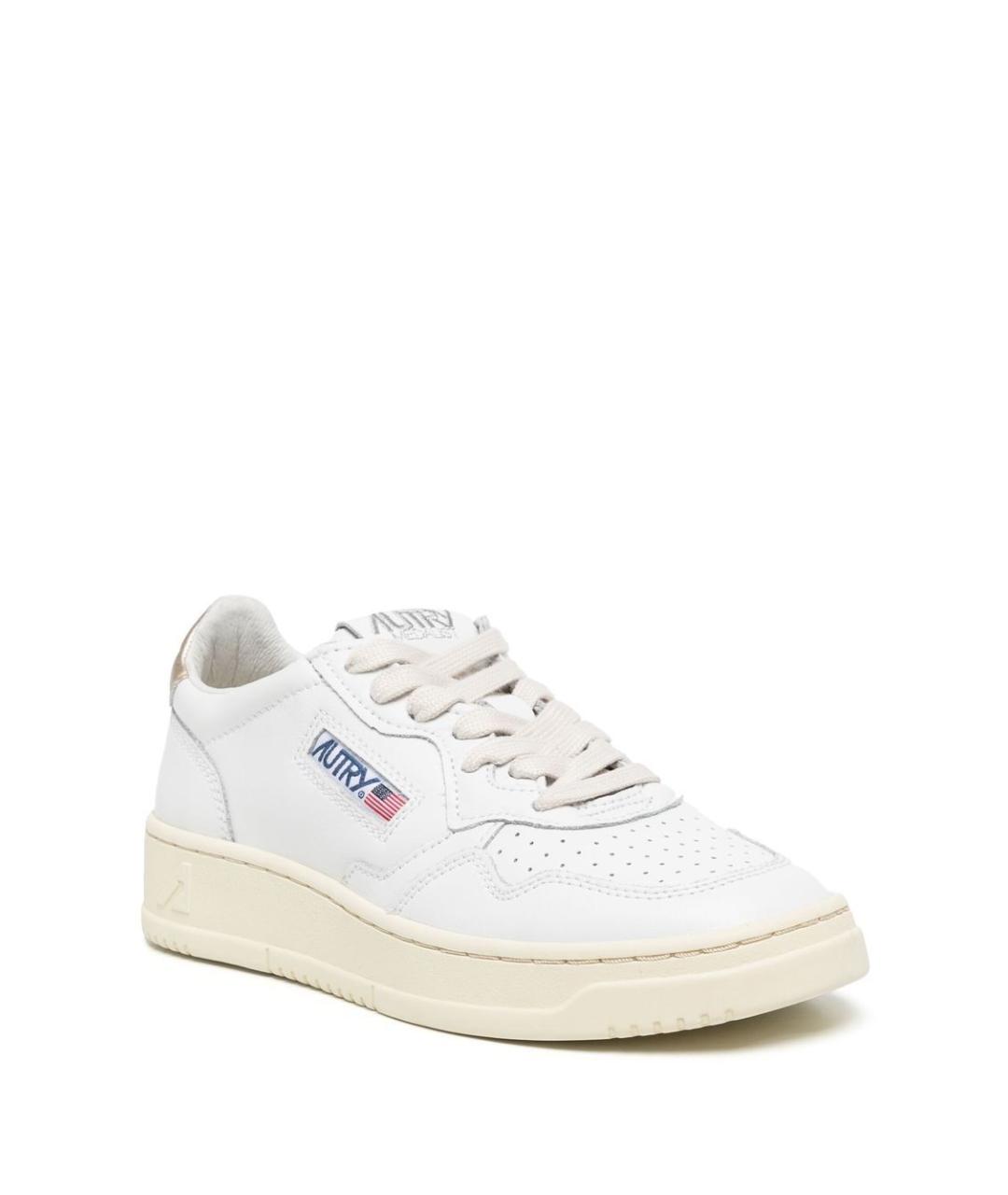 AUTRY Белые кожаные кроссовки, фото 4