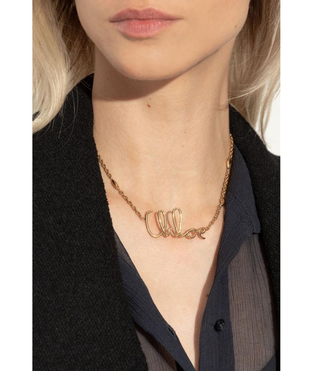 CHLOE Золотая металлическая подвеска, фото 2