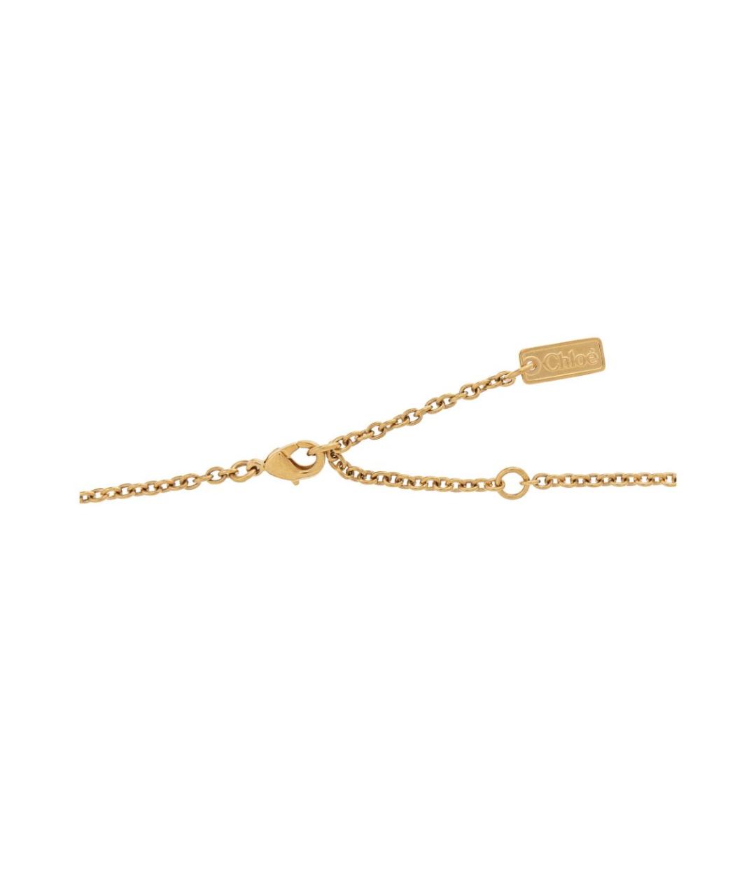 CHLOE Золотая металлическая подвеска, фото 3