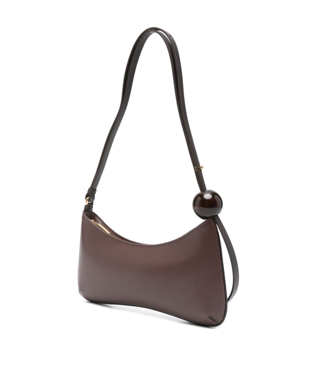 JACQUEMUS Коричневая кожаная сумка через плечо, фото 2