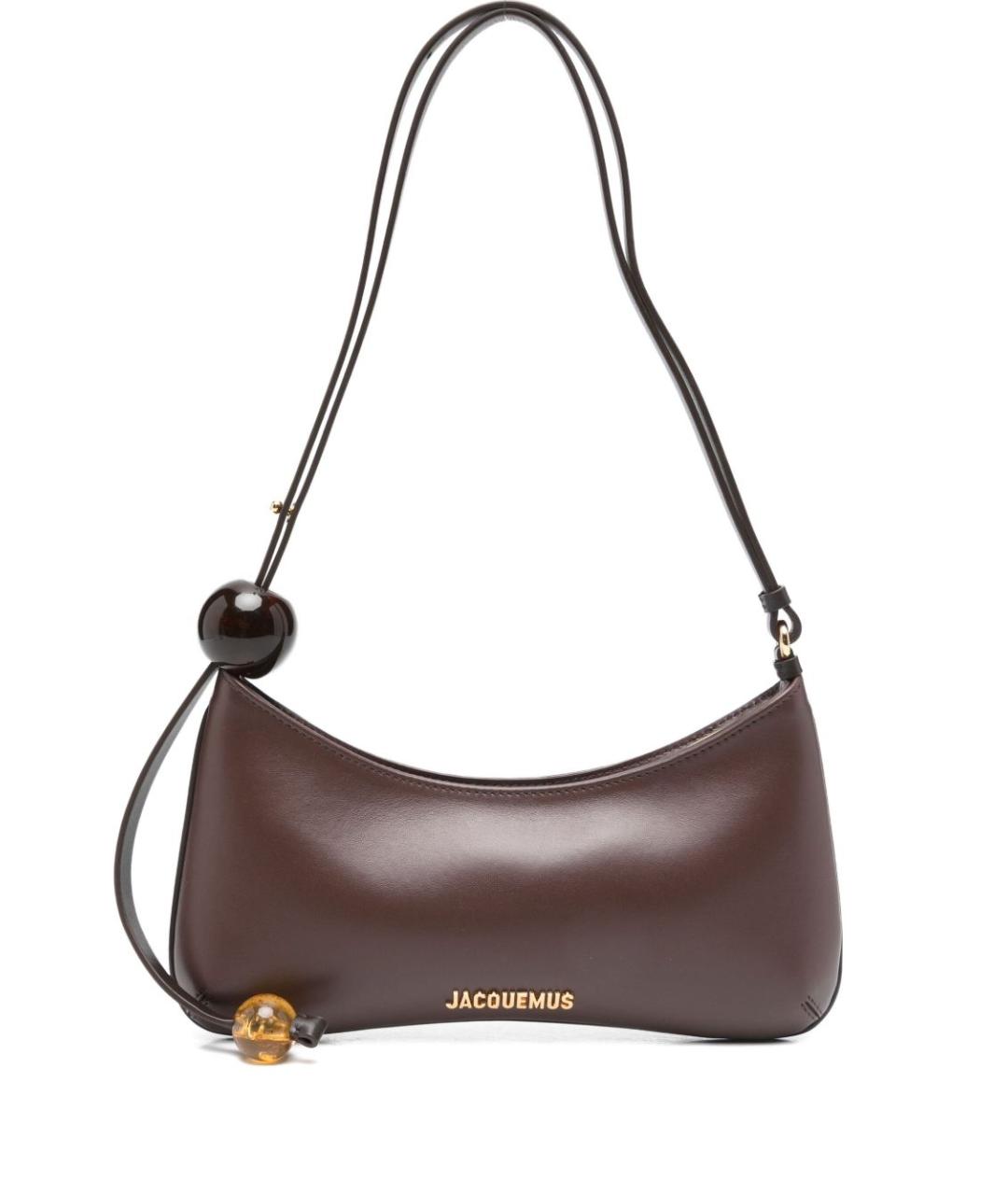 JACQUEMUS Коричневая кожаная сумка через плечо, фото 1