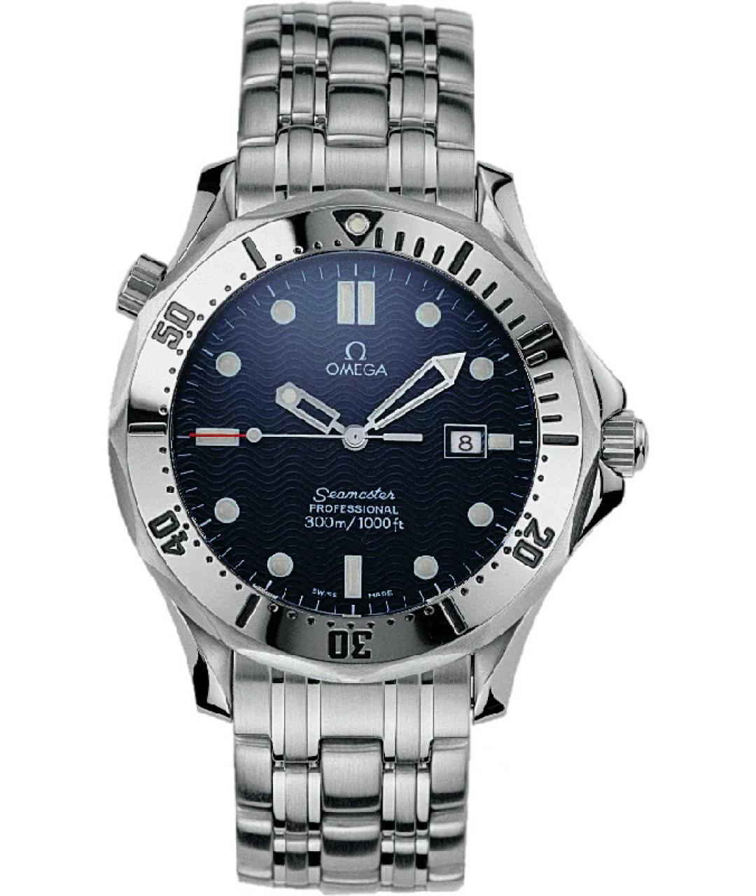 OMEGA Черные металлические часы, фото 1