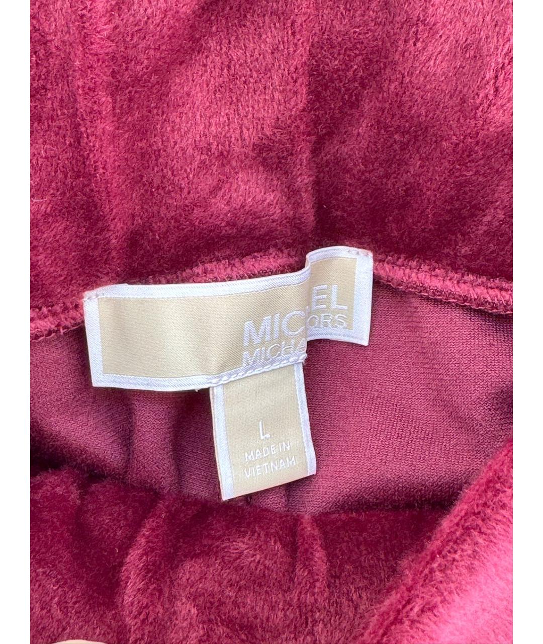 MICHAEL KORS Бордовые полиэстеровые спортивные брюки и шорты, фото 5