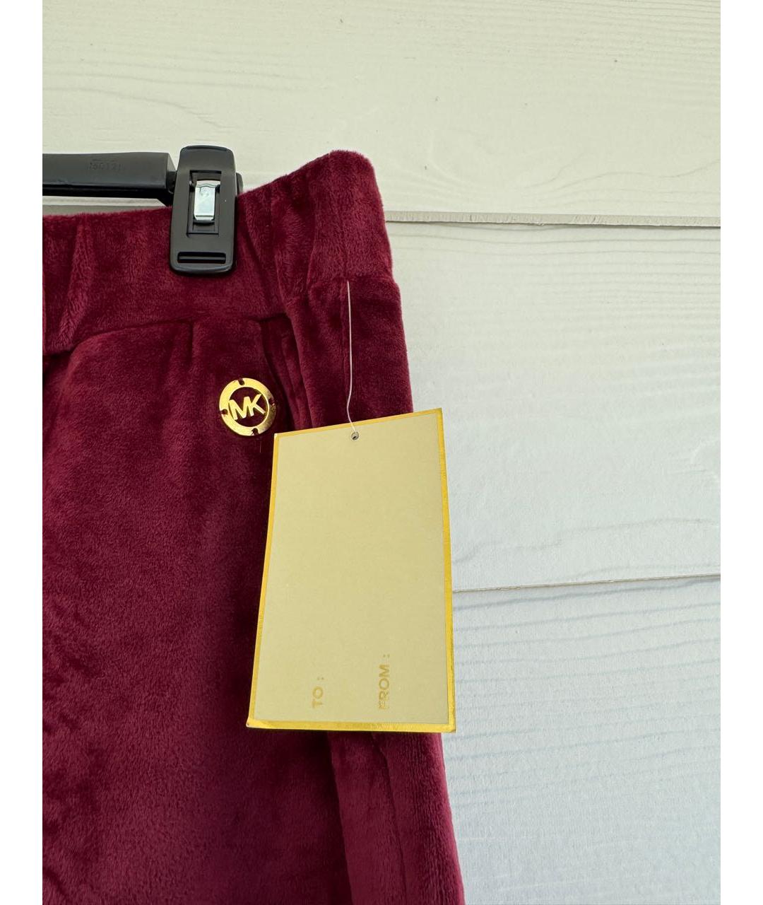 MICHAEL KORS Бордовые полиэстеровые спортивные брюки и шорты, фото 4