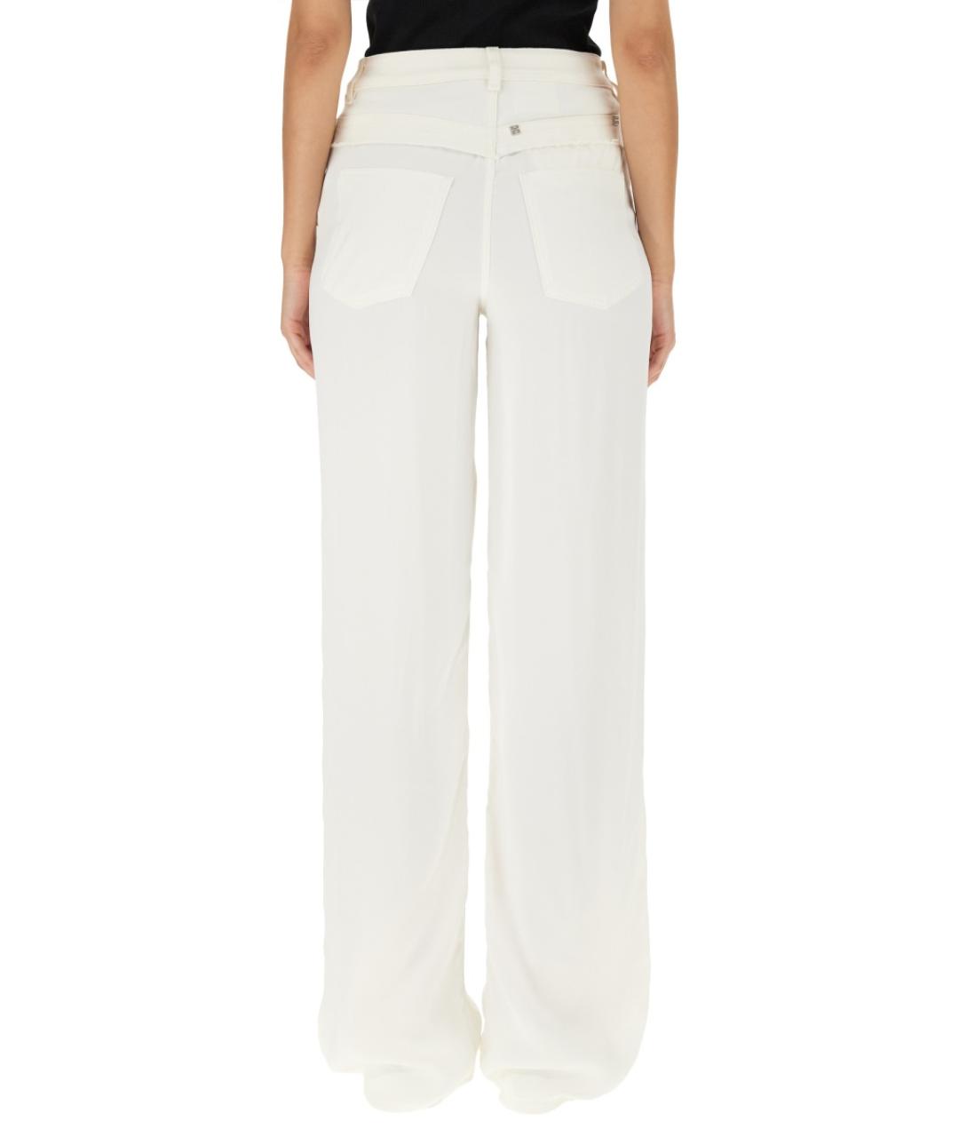 GIVENCHY Белые хлопковые прямые джинсы, фото 4