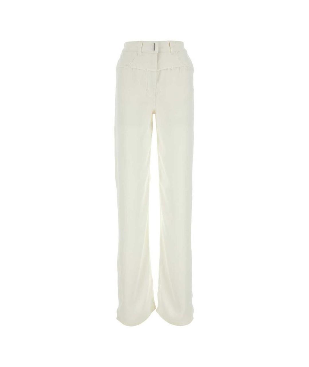 GIVENCHY Белые хлопковые прямые джинсы, фото 1