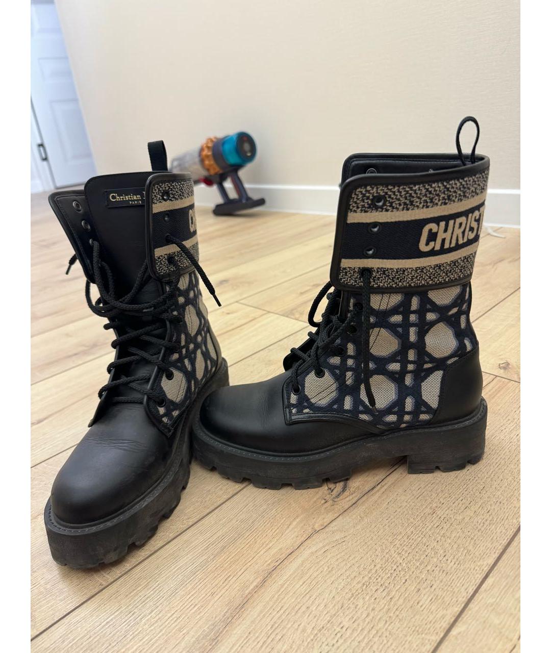 CHRISTIAN DIOR Темно-синие кожаные кеды, фото 3