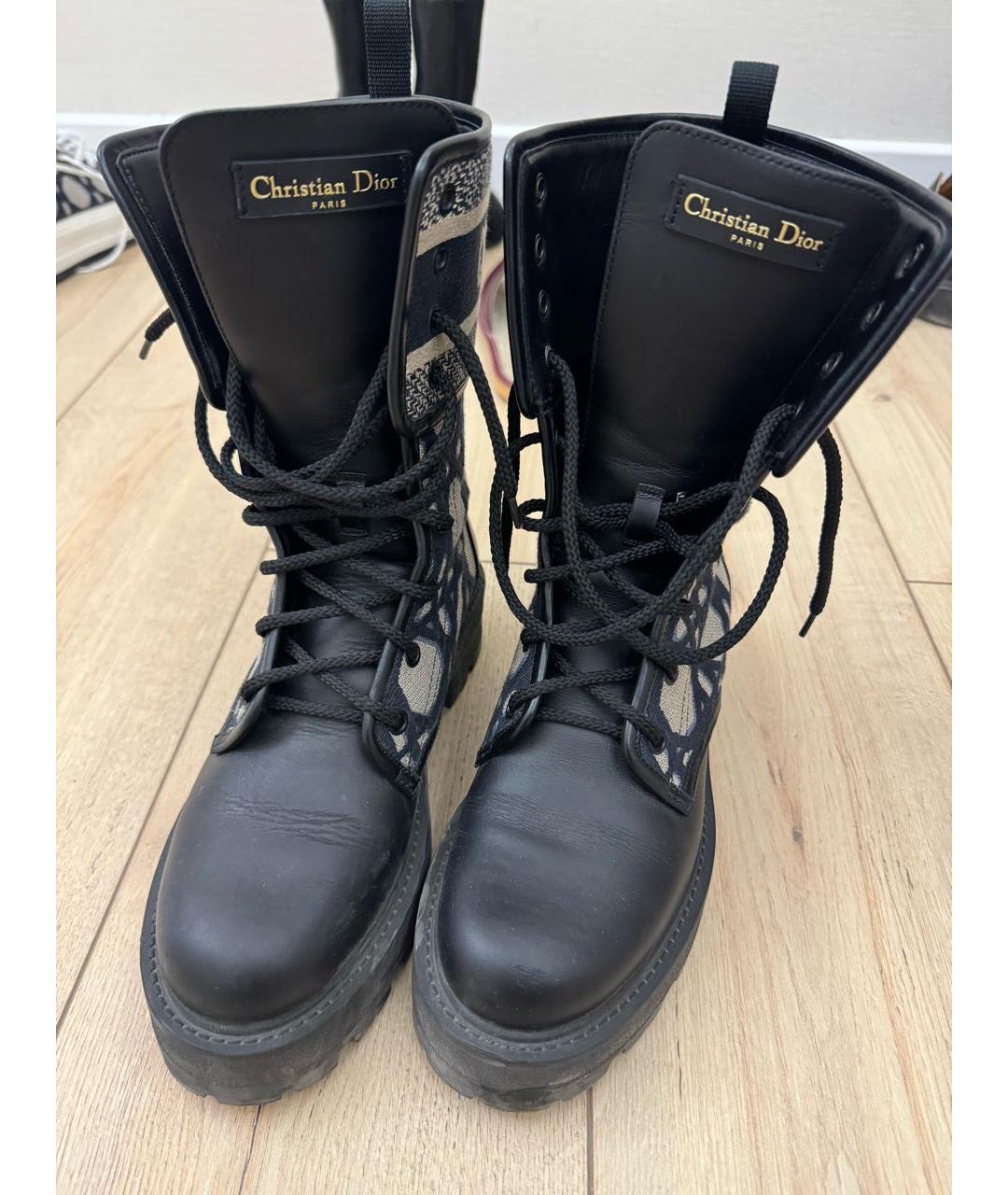 CHRISTIAN DIOR Темно-синие кожаные кеды, фото 2